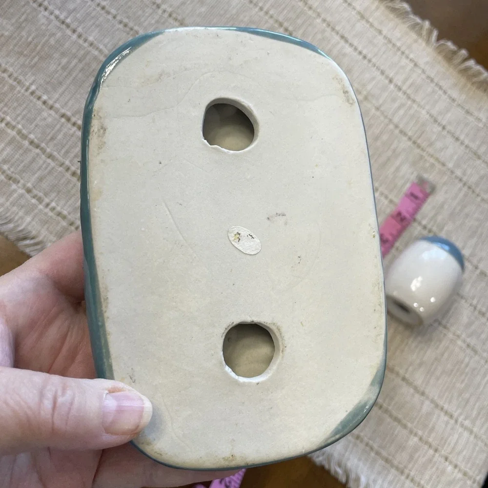 Big Ceramic Salt &‎ Pepper Shaker / Napkin Combo Cottage Core